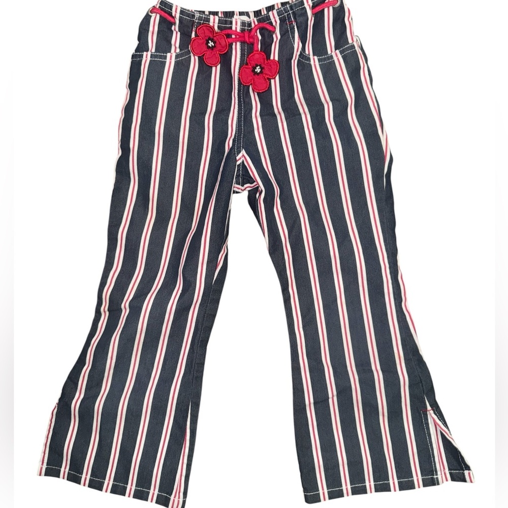 Y2K Girls Flared Stripped Pants